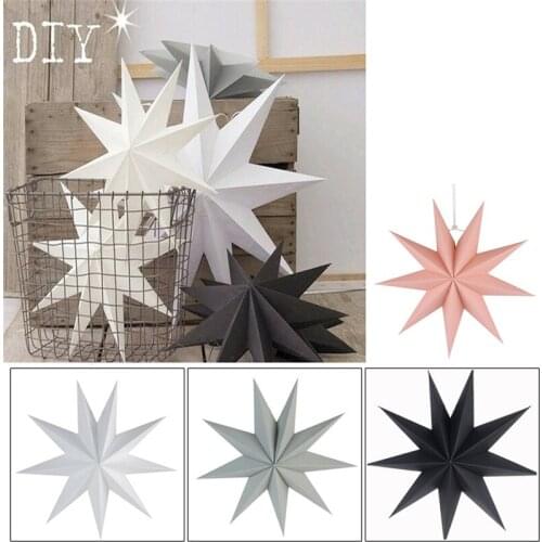 30cm Xmas Hanging 3D Paper Star Festival New Year Lantern Decor For Home Halloween Christmas Party Ornaments Decoration