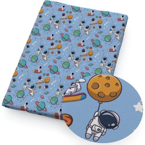50*145cm Star Solar System Astronaut Printed Polyester Cotton Fabric for Tissue Sewing Fabrics Material DIY Handmade,c19805