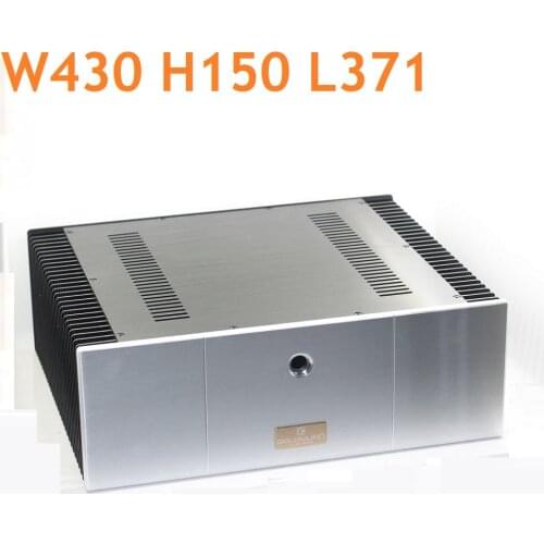 Pass Panel Big Aluminum Class A Tube Amplifier Chassis DIY Heat Sink Power Amplifier Case Headphone Amp Shell W430 H150 D373