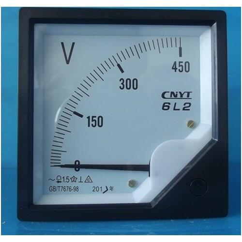 Free shipping 6L2 series 0-450V AC Voltmeter generator voltmeter 80x80mm suit for all the generator