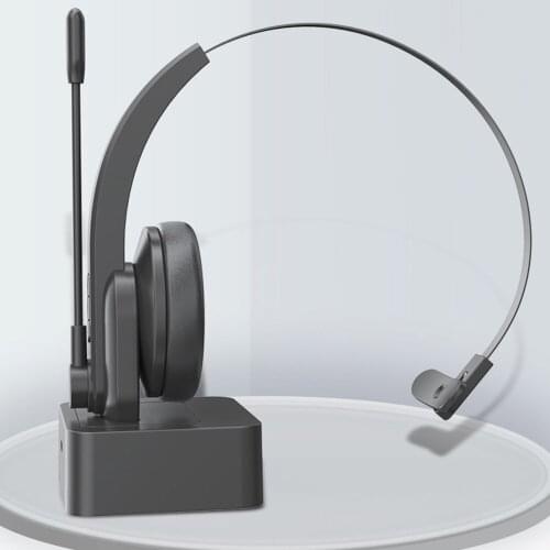 Bluetooth-compatible Call Center Headset Hands-free Wireless Headphones with Mic Noise Cancelling Earphone for Call Center