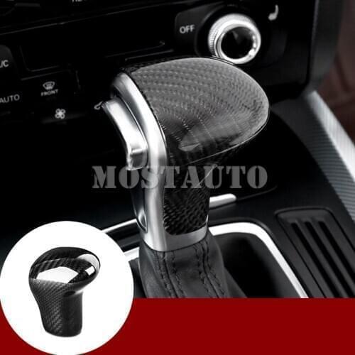 For Audi A5 S5 Carbon Fiber Center Console Gear Shift Knob Trim Cover 2012-2016 1pcs Car Accessories Interior Car Decor Car Trim