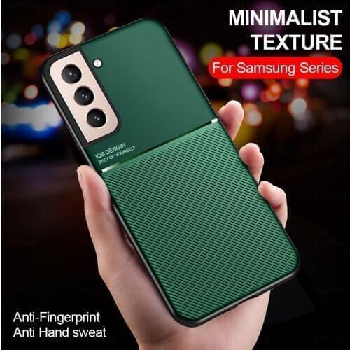 Leather texture car magnetic hold phone cover For Samsung Galaxy S21 plus + Ultra S 21 S21+ S21Ultra S21Plus 21S protector case