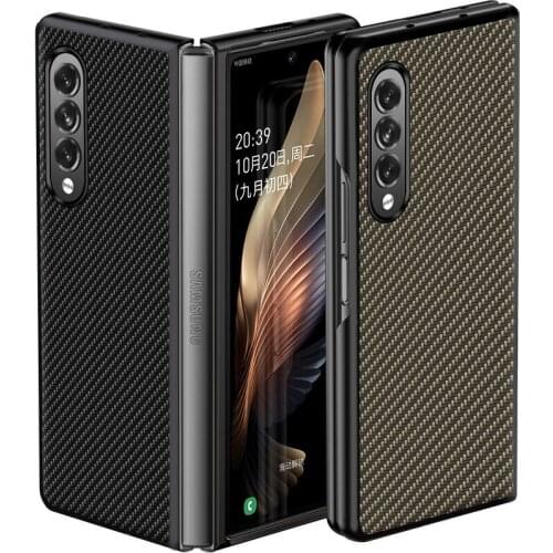 Innovative Design Case For Samsung Galaxy Z Fold 3 carbon fiber texture Full Protective Case For Galaxy Fold 3 Shockproof Cover