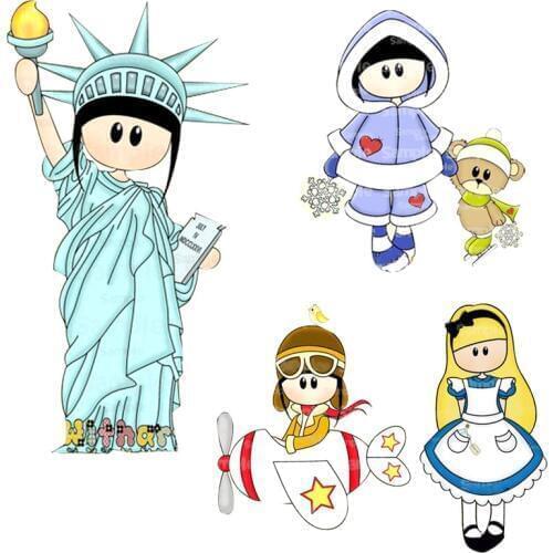 Girl Embossing Dies for Scrapbooking DIY Album Paper Cards Art Craft Decoration metal Cutting Dies New 2020 Christmas Navidad