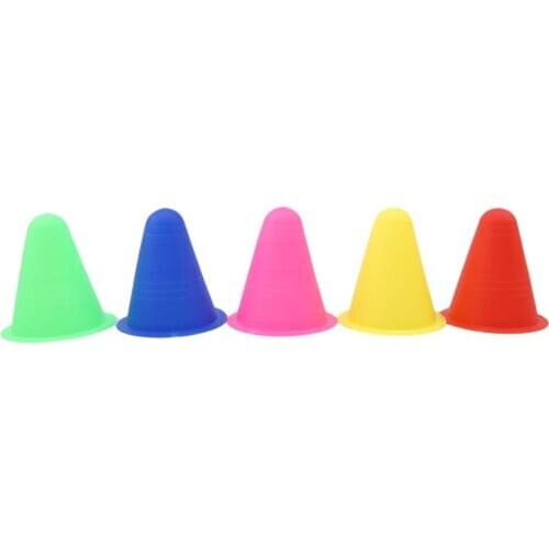 10Pcs/Set Skate Marker Training Road Cones Roller Football Soccer Rugby Training Soft Tower Skating Obstacle Roller Skate Pile