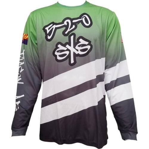 Factory BMX MTB T-Shirt Clothes Full Sleeve Downhill Bike Jersey Green Breathable Quick Drying Enduro Jersey Big Sale