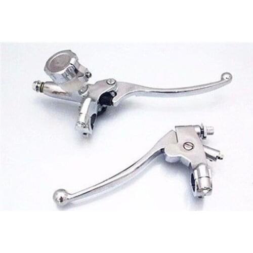 Chrome 7/8" Handlebar 17 mm Brake Clutch Lever Motorbike Street Naked Cafe Racer