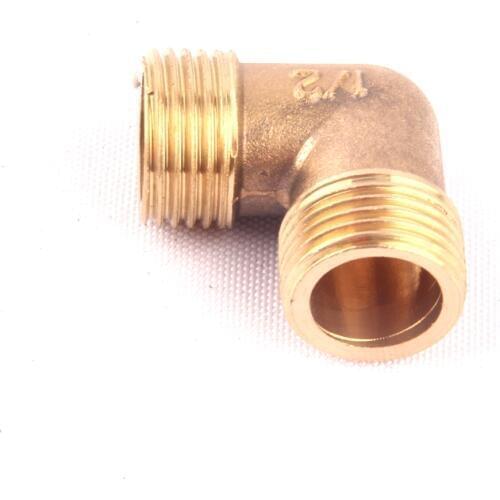 10pcs 1/2 Inch Male Thread Brass Elbow Connector 90 Degree Elbow Hose Joint for Irrigation System