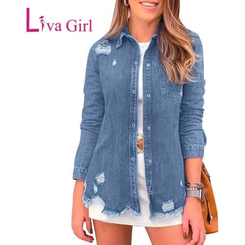 Женские джинсовые куртки Liva girl China At AliExpress