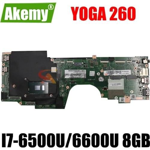 For Lenovo YOGA 260 Laptop motherboard LA-C582P with I7-6500U/6600U 8GB-RAM original mainboard 100% Fully Tested