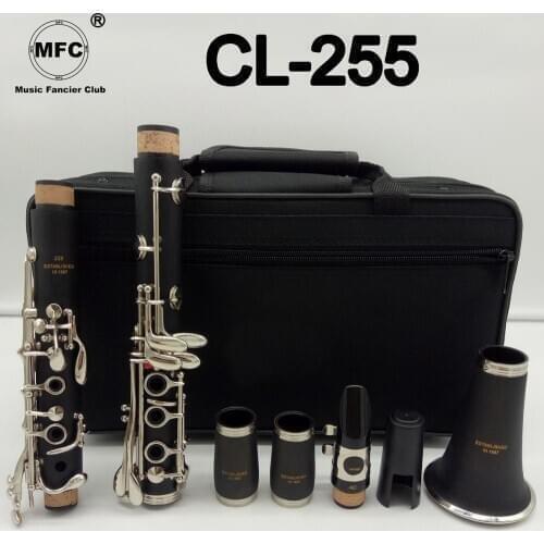 MFC Professional Bb Clarinet 255 Bakelite Clarinets Nickel Silver Key Musical Instruments Case Mouthpiece Reeds Accessories