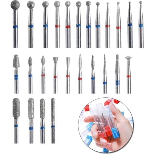2.35mm 3/32 Inch Diamond Tungsten Steel Nail Drill Bit Set Nail Drill Machine Tools For Manicure Replaceable Milling Cutter
