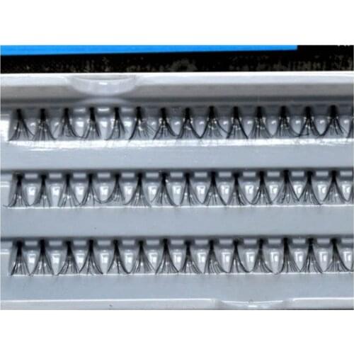 False Eye Lashes C Curl Knotted Flare Individual Knot Free 60 Cluster Eyelashes