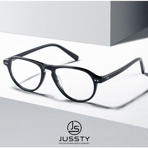 Rivet Retro Optical Eyeglasses Frame Men Myopia Prescription Glasses Frame Male Vintage Acetate Spectacles Frame Custom 2021