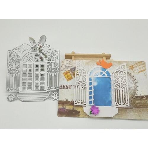 Window, openable European style window metal cutting mold, scrapbook, photo frame, photo album decoration, DIY, handmade artwork