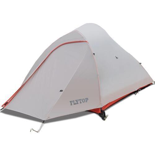 Flytop 1Person/2Person Ultralight Double Layer 20D Silicon Coated Aluminum Poles Waterproof Camping Tent