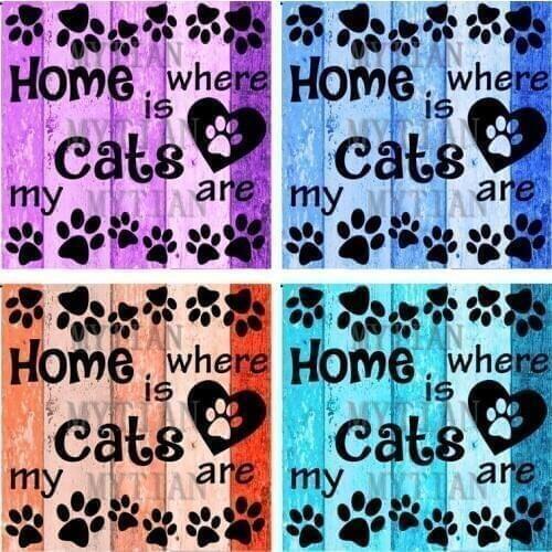 Full square/round Drill resin cat Sweet Home Decor Diamond Mosaic 5D DIY Diamond Painting Cross Stitch Diamond Embroidery