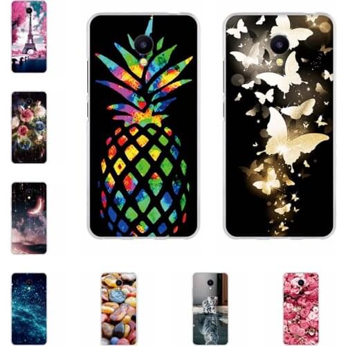 Luxury Case For Meizu M5c Soft Silicone Cover For Meizu A5 Back TPU Phone Cases For Meizu Charm Blue A5 Print Painted Shells Bag