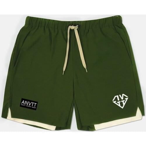 Running Shorts Summer Men Gym Fitness Bodybuilding Training Quick-drying Shorts Mens New Jogging Running Sports 2-in-1 Shorts