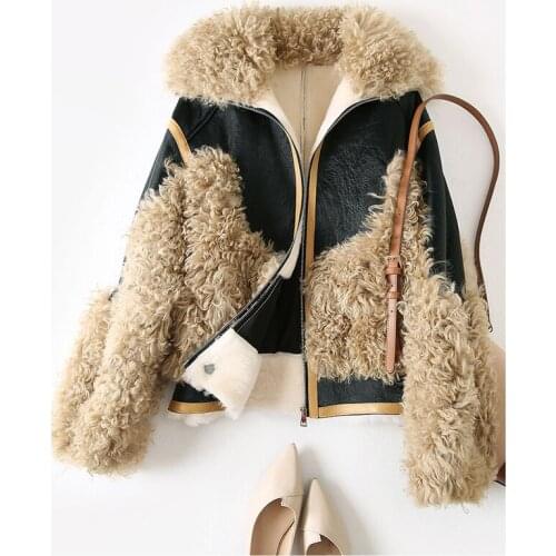 High Genuine Quality Sheep Fur Coat Women Winter 2021 New Short Style Natural Wool Thick Warm Jacket Turn-Down Collar Fn001298