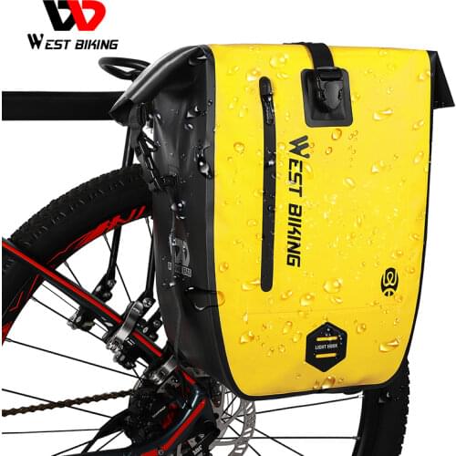 WEST BIKING Bicycle Bag 100% High Quality Waterproof TPU MTB Road Bike Bag 25L Large Capacity Luggage Bag Bicycle Accessories