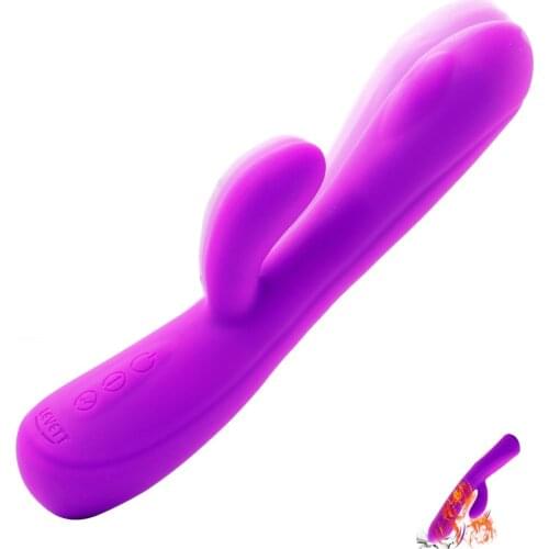 AV Rabbit Dildo Vibrator Clitoris Stimulator G-spot Adult Sex Toy USB Charging Heating Vagina femme Masturbator Dildos for Women