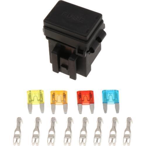 Waterproof Relay/Fuse Block for Automotive and Marine [1-Slot Relay Holder] [3-Slot Blade Fuse Holder]