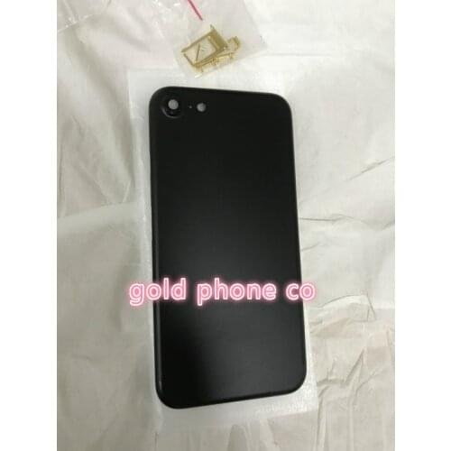 High quality Full Housing For Phone 7 7G or 7 Plus Back Middle Frame housing Battery Cover Repair Parts with gold logo buttons