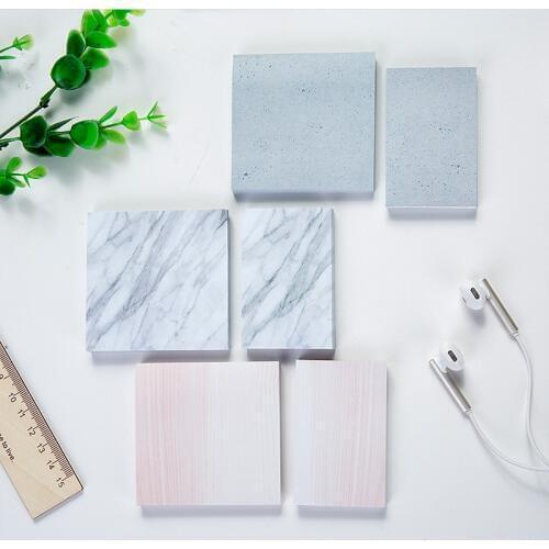 1PC(75 sheets)The Color of Marble Notepad Self Adhesive Memo Pad Sticky Notes Bookmark School Office Supply