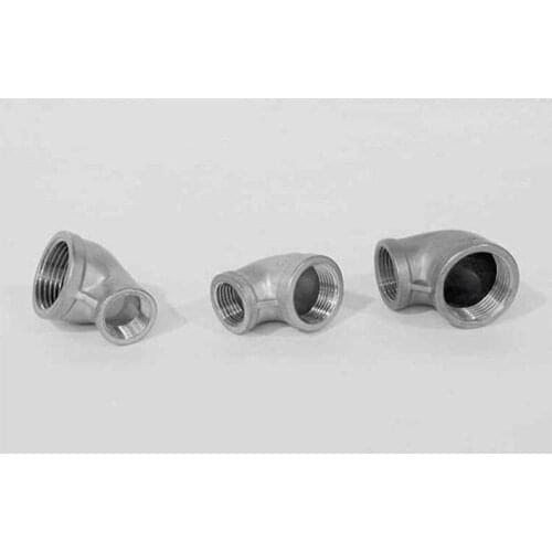 1pc 201 Stainless Steel 2" BSP Female x 3/4" BSP Female 90 Degree Elbow Reducer Pipe Fitting Connector For Water Oil Air