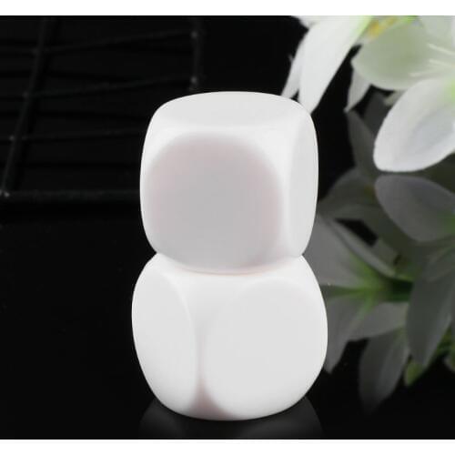 2pcs 30mm Acrylic Blank Dice Kids DIY Toy Write Painting Graffiti Family Board Games