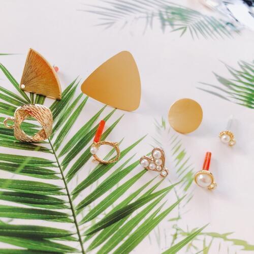 KC Gold Plated Earring Accessories Metal Charms Pendant Eardrop Components Necklace Diy Making Material Jewelry Finding 4pcs