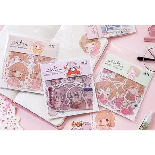 40pcs Lovely sticker Packs Mini Wash Lable Stickers Scrapbook Self-adhesive Stickers DIY Decoration Diary Stickers