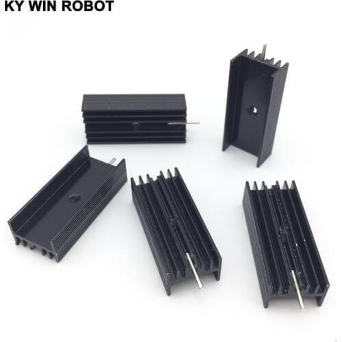 5pcs Free Shipping Aluminium TO-220 Heatsink TO 220 Heat Sink Transistor Radiator TO220 Cooler Cooling 15*11*35MM With 1 Pin