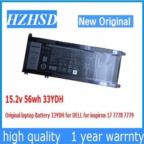 15.2v 56wh 33YDH NEW Original laptop Battery 33YDH for DELL for inspiron 17 7778 7779