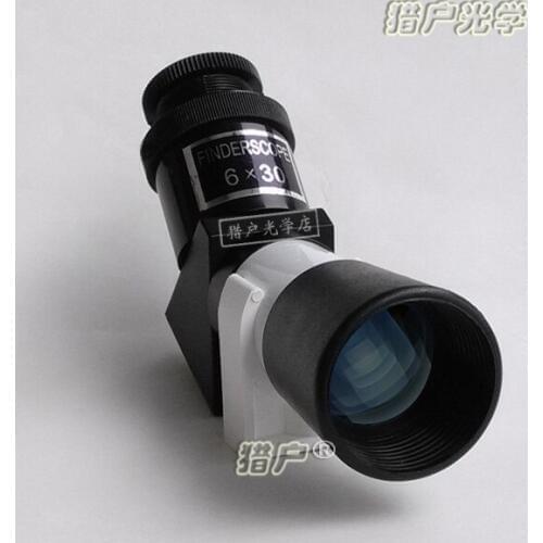 Astronomical Telescopes Equipped with Universal Hoop 45 Degrees 6X30mm Star Matching Telescope Finderscope with Cross Line Scale