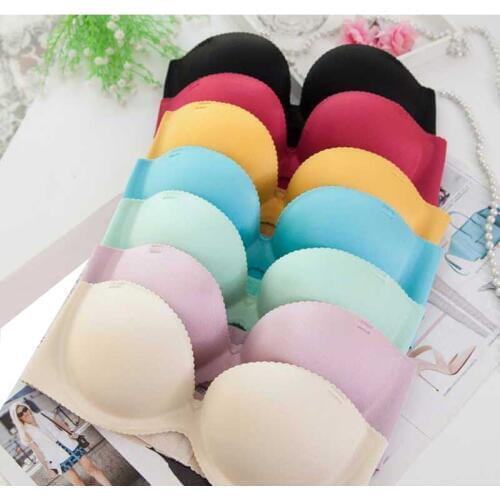 HOT! 2019 NEW Women Sexy Push Up Bra Cotton Intimates Brassiere Thin Cup Large Size 70-85 A-B-C CUP Lingerie 8 COLOR Underwear