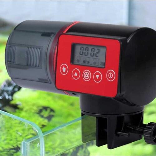 Digital LED travel Automatic fish Aquarium Tank Auto mini Fish Feeder Large Capacity Smart Electric Aquarium Fish Feeder 200ML
