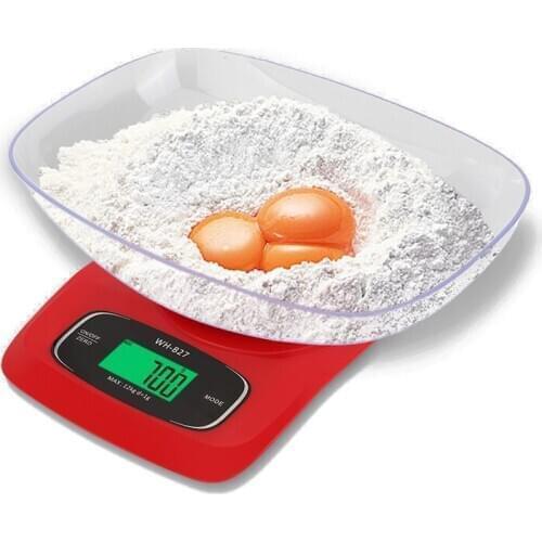 LED Display Screen Household Bake Electronic Kitchen Scale Accurancy Efficient High Range Big Bowl Multipurpose Scale