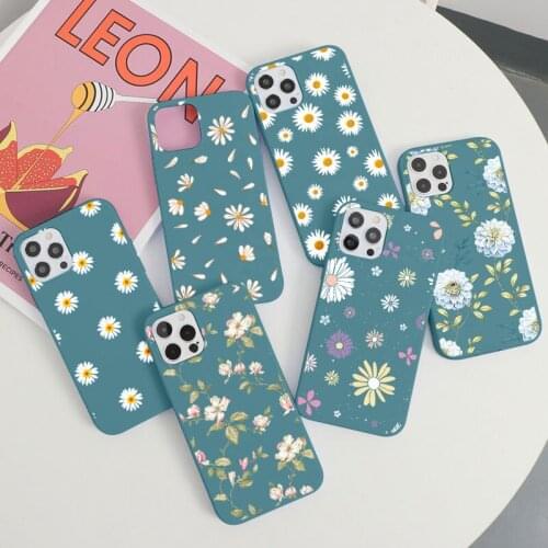 Florals flower Case For iPhone 11 12 Pro Max Mini Cover For iPhone 7 8 6 6S Plus X XR XS MAX 5S SE 2020 Soft Silicone TPU Funda