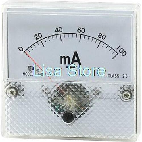 Class 2.5 Accuracy DC 0-100mA Dial Analog Panel AMP Meter Gauge YS-80