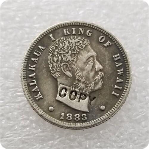 COPY REPLICA 1883 12.5C Hawaii 12 1/2 Cents Coin COPY FREE SHIPPING