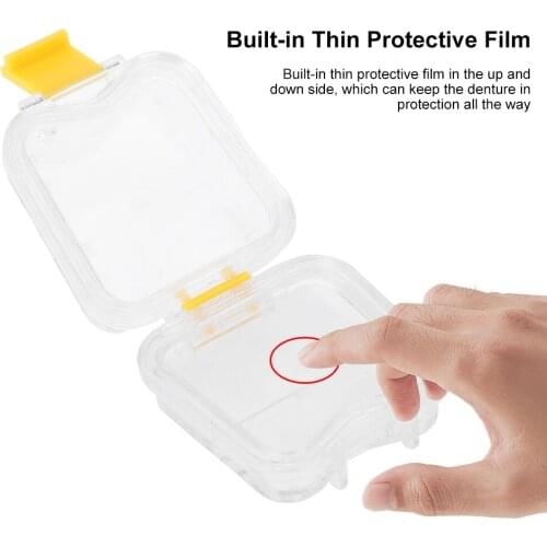 Professional Denture Box Dental False Teeth Storage Case Tooth Container with Film