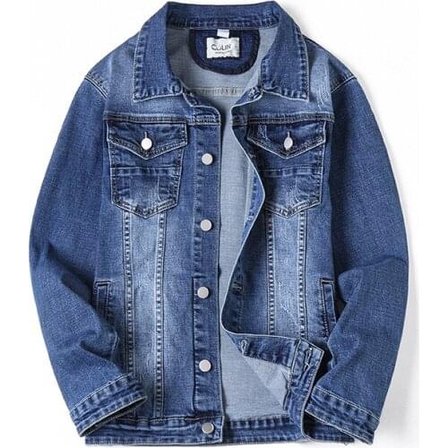 Jacket men New product denim jacket spring and autumn black handsome stretch Outdoor Clothes Casual Streetwear loose clothe coat