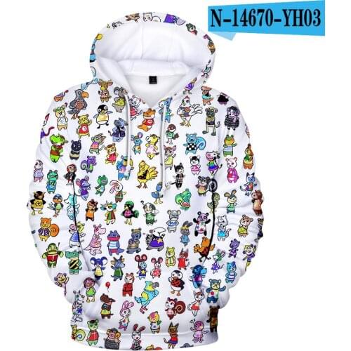 Hot sale 3D Print Animal Crossing Kids Hoodies Sweatshirt animal crossing boy/girls cartoon Fashion funs character baby 3Dhoody
