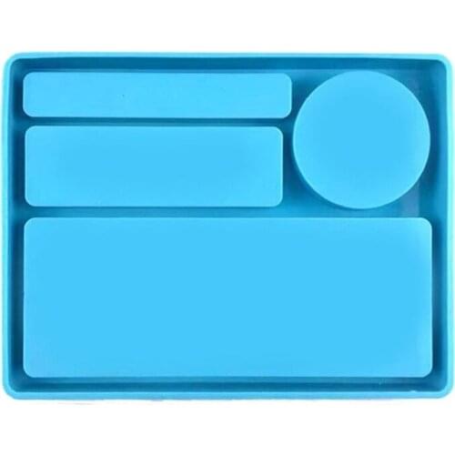 LXAD Makeup Storage Tray Epoxy Resin Mold Serving Board Plate Coaster Silicone Mould