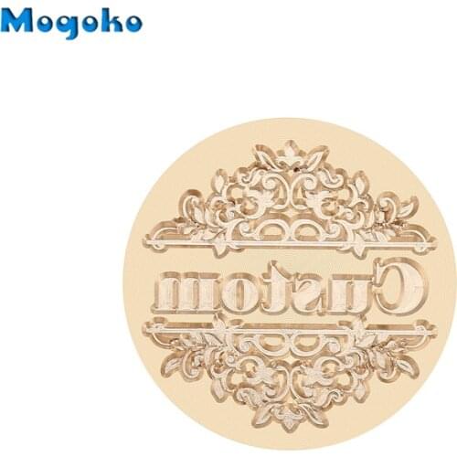 Mogoko Personalized Customized Logo Wax Seal Stamp Head Engrave Name Alphabet Wedding Company Logo DIY Text Sealing Wax Stamps