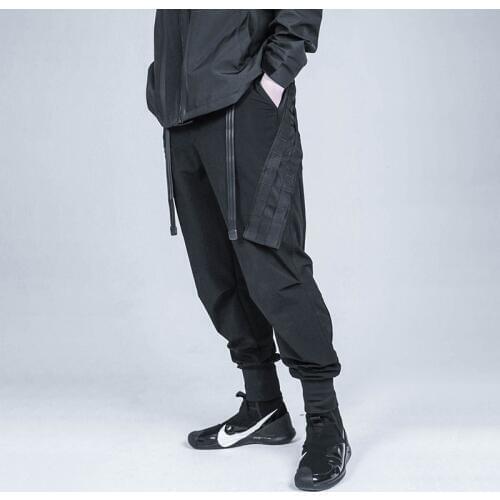 SILENSTORM Techwear Mens Black Tactical Molle Cargo Jogger Pants Hip Hop Style Punk Fashion