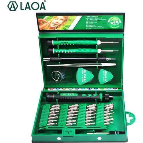 LAOA 38 in 1 Precision Screwdrivers Set with Slotted Phillips Torx Hex Y-type Triangle 5-point Bits Handtools